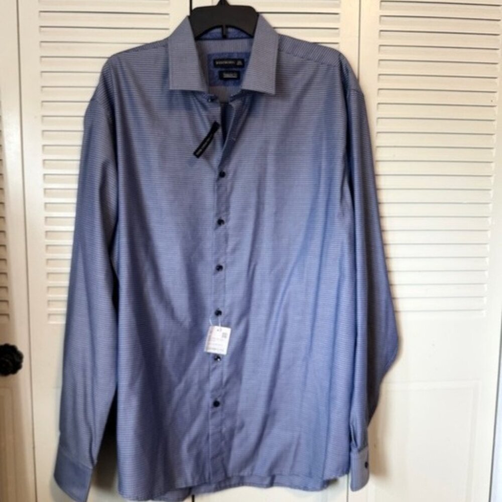 Westbury Men’s Blue Striped Dress Shirt – New With Tags size XXL